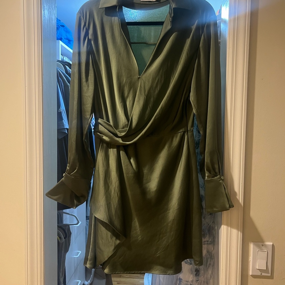 Jonathan Simkhai Olive Green Dress